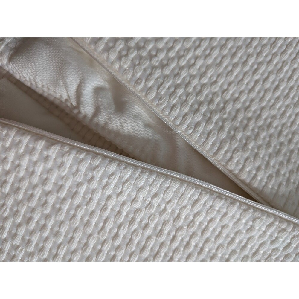 Ann Taylor Blazer Women 12 Ivory Single Breasted Lined Waffleweave Old Money New - Picture 12 of 14